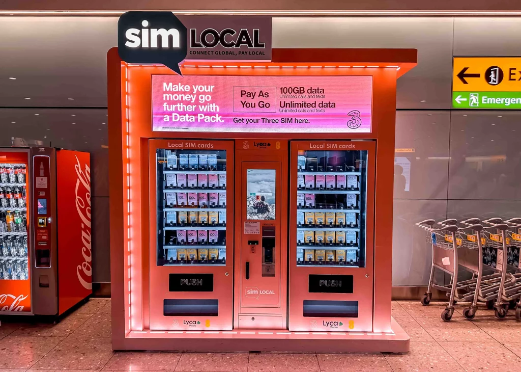 Buy UK Airport SIM - Automated Kiosk