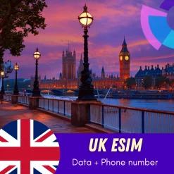 United Kingdom eSIM with phone number